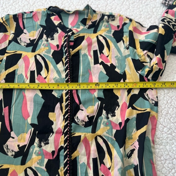 Pink and Green Bell Sleeve Resort Dress - Picture 14 of 16